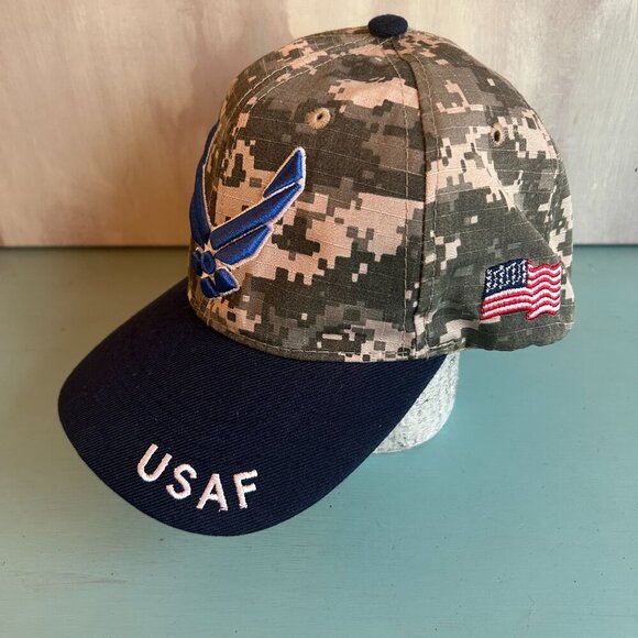United States Air Force Digital Camo Strap Back Cap Embroidered Official License - Picture 12 of 12